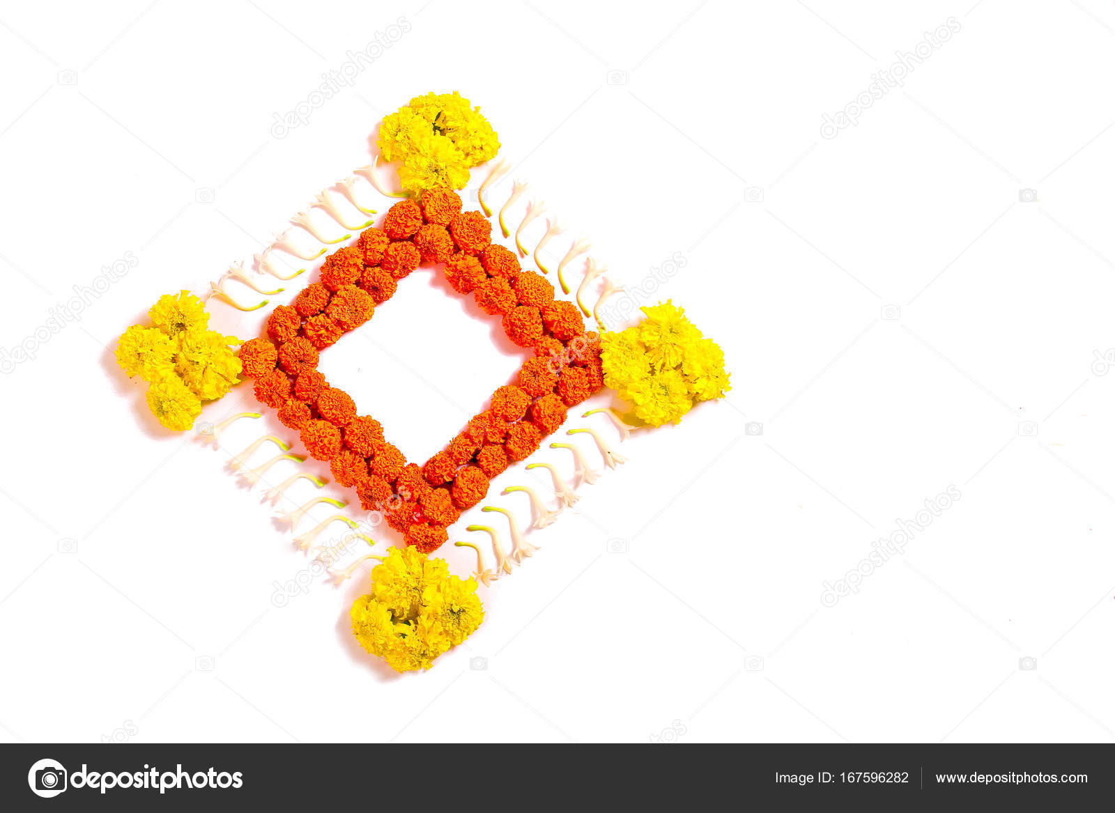 Marigold Flower Rangoli Art Stock Photo C Adsniks Gmail Com