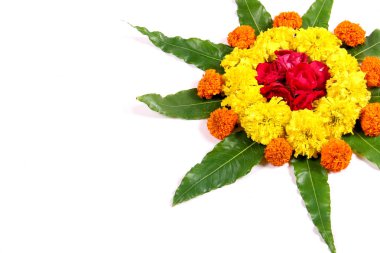 kadife çiçeği çiçek rangoli sanat