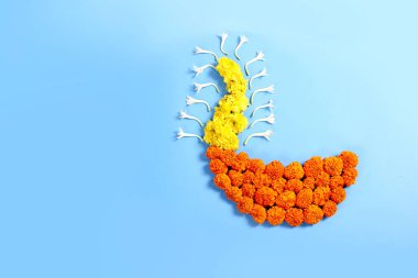 kadife çiçeği çiçek rangoli sanat