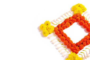 kadife çiçeği çiçek rangoli sanat