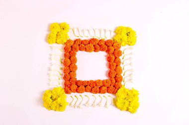 kadife çiçeği çiçek rangoli sanat