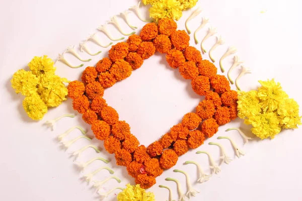 kadife çiçeği çiçek rangoli sanat