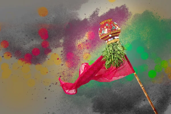 Gudi Padwa Marathi Nieuwjaar Indian Festival Gudi Padwa — Stockfoto