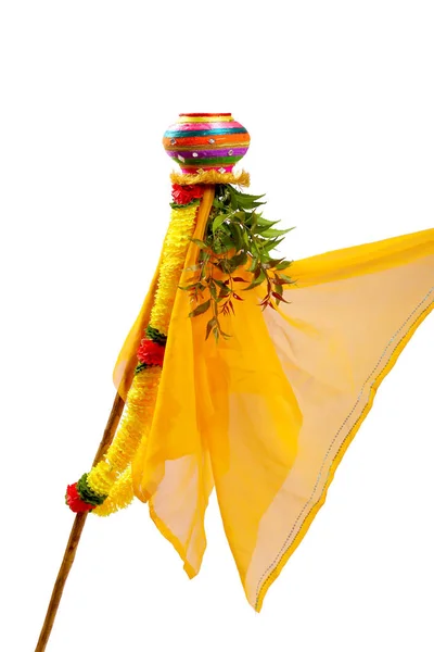 Gudi Padwa Маратхі Новий Рік Індійський Фестиваль Gudi Padwa — стокове фото