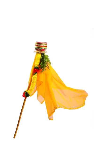 グディ Padwa マラーティー語新年 インド フェスティバル グディ Padwa — ストック写真