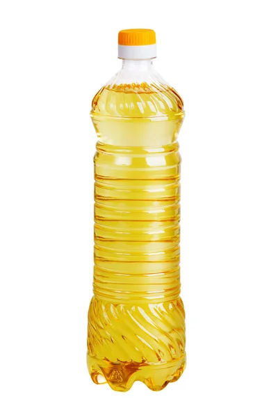Ayçiçek yağı ile şişe — Stok fotoğraf