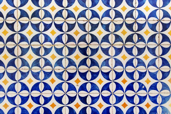 Portoghese azulejo piastrelle di ceramica sfondo decorativo — Foto Stock