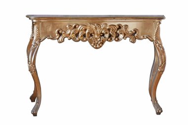 Altın yaldızlı antik ahşap büro.