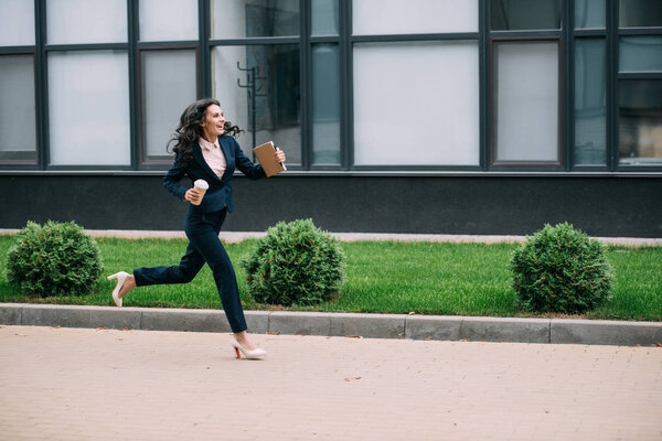 business woman running to work
