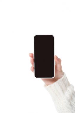 smartphone with blank screen clipart