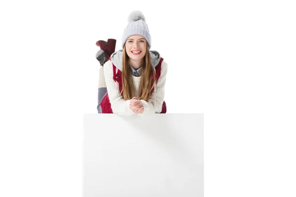 Smiling girl in winter clothes — Stock Photo, Image