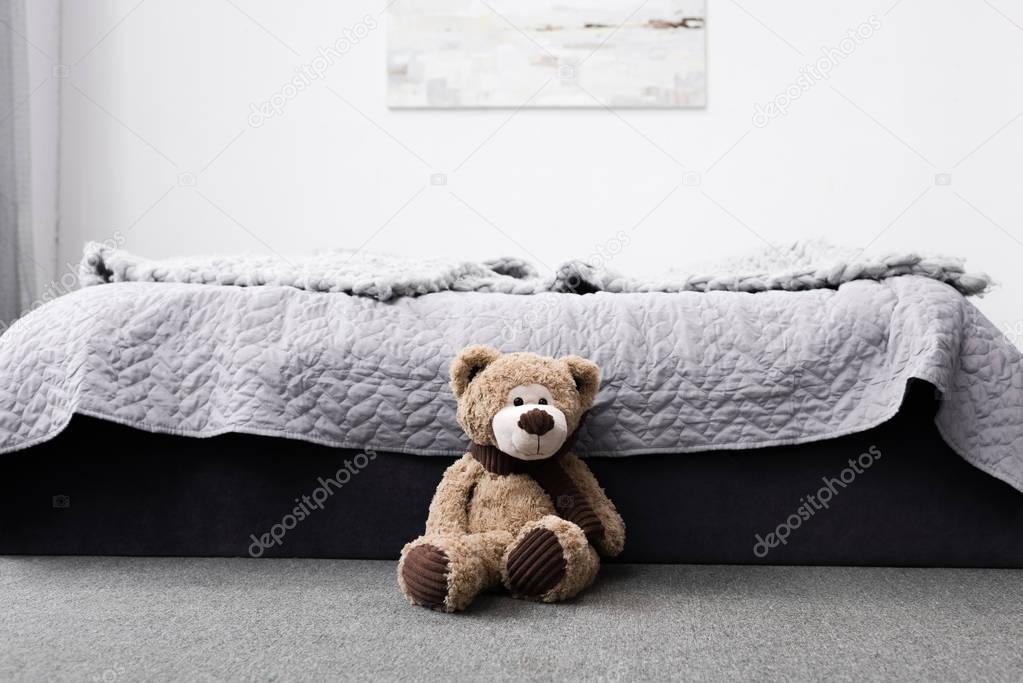 teddy bear in bedroom