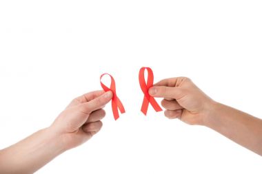 AIDS şeritler gay çift