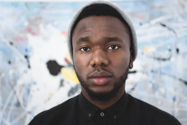 Young Stylish African American Man Hat — Stock Photo, Image