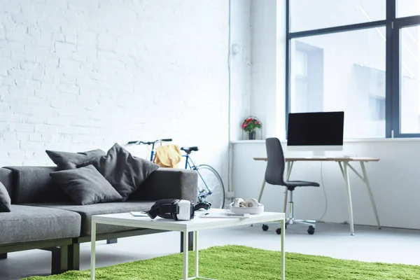 Digital Gadgets Table Modern Workplace Room — Stock Photo, Image