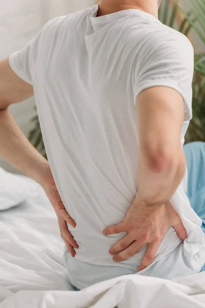 Partial View Man Touching Loin While Suffering Pain — Stock Photo, Image