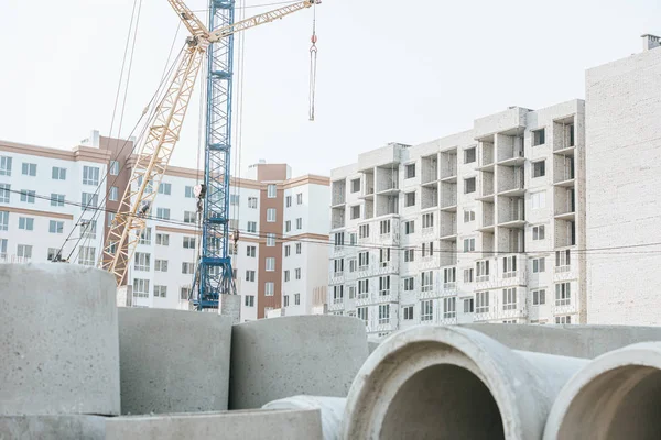 Concrete Materials Construction Site Background — Stock Photo, Image