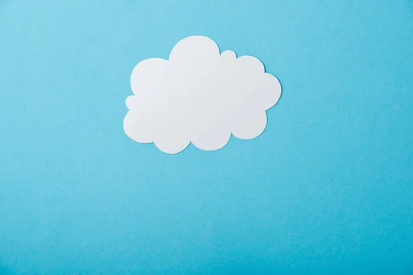 White Blank Cloud Isolated Blue — Stock Photo, Image