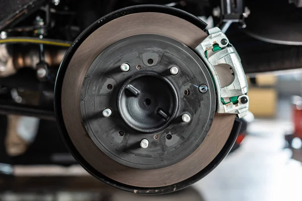 Close View Assembled Disk Brakes Brake Caliper — Stock Photo, Image