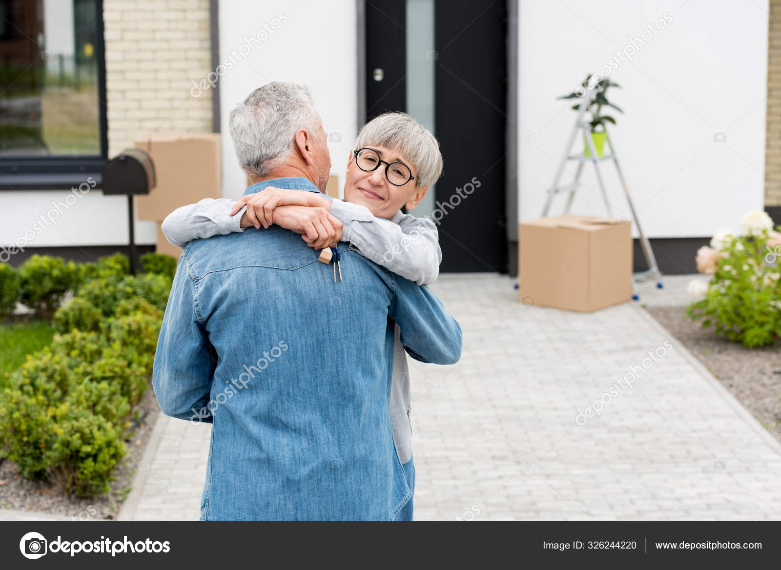 Young Man Hugging A Woman