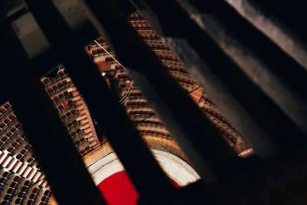 High Angle View Amphitheater Arena Construction Circus Selective Focus — Stock Photo, Image