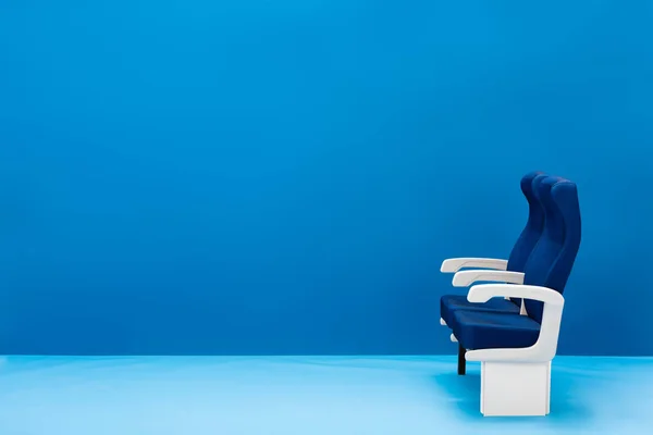 Bright Colorful Seats Blue Background Copy Space — Stock Photo, Image