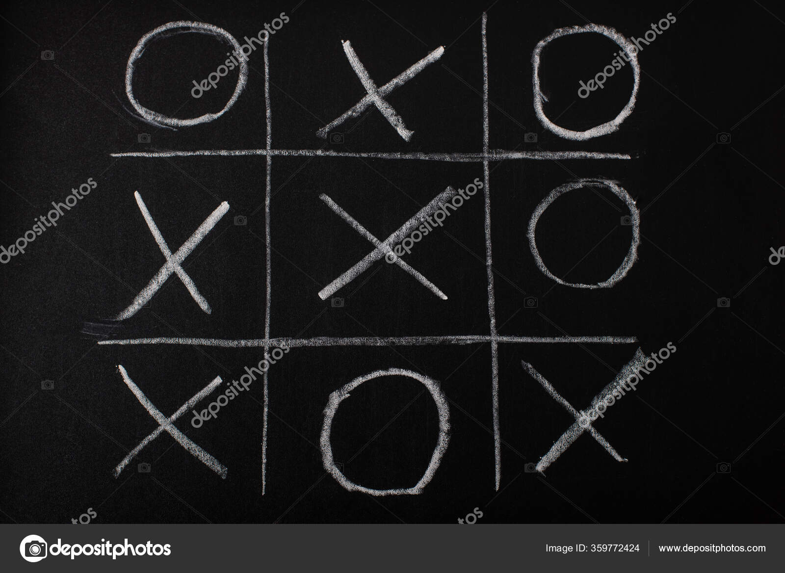 Tic Tac Toe Blackboard - Free Play & No Download