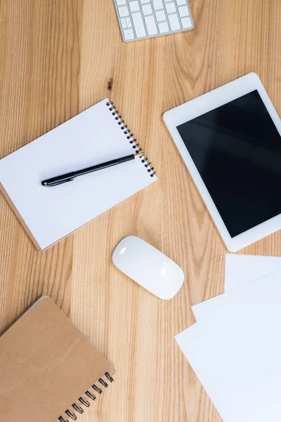 Tablet and business supplies — Stock Photo