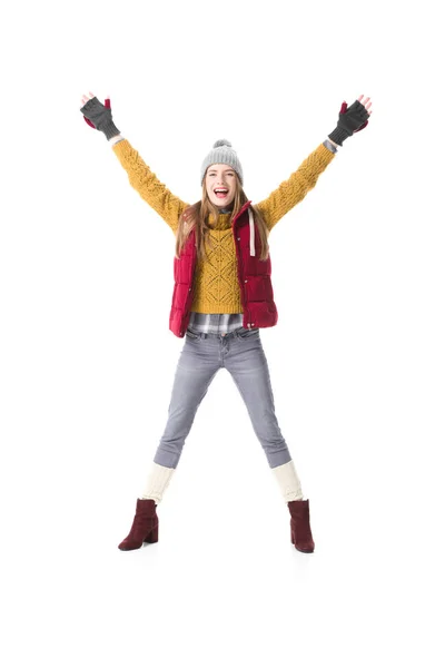 Young jumping woman — Stock Photo