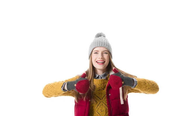 Woman showing thumbs up — Stock Photo
