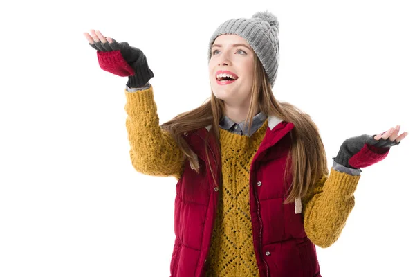 Mujer en ropa de invierno - foto de stock