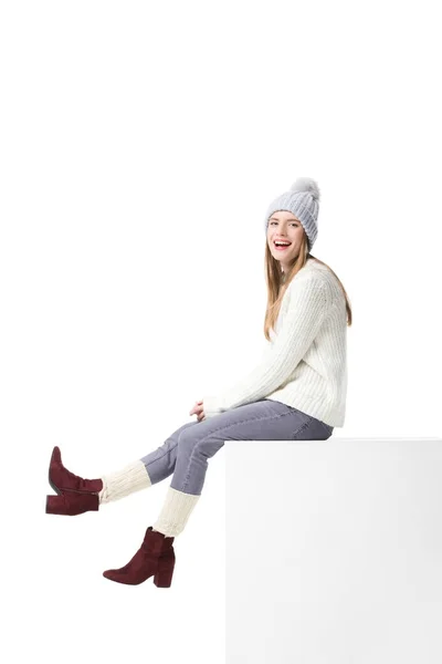 Happy girl in winter clothes — Stock Photo