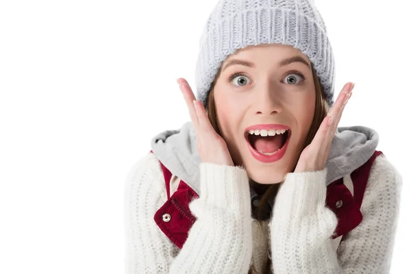 Attractive excited girl — Stock Photo