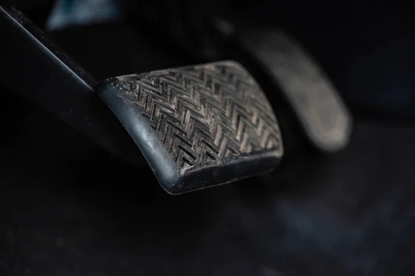 Close up view of brake pedal in car — стоковое фото