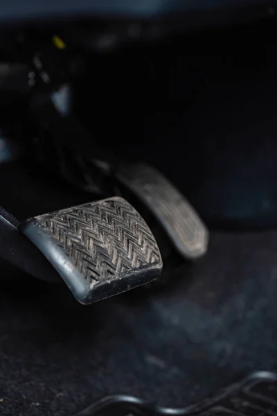 Selective focus of brake pedal in car — Stock Photo