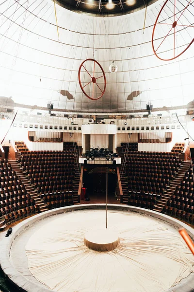 Circus arena with amphitheater and stage equipment — Stock Photo