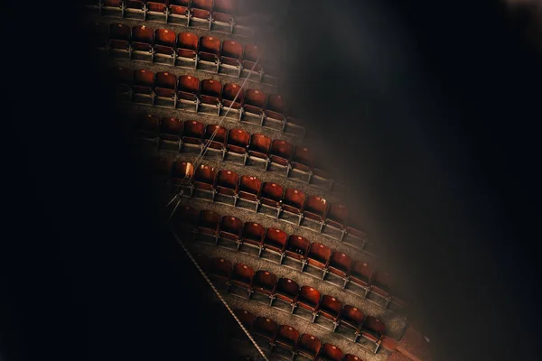 Вид зверху на порожні місця і конструкції цирку, вибірковий фокус — стокове фото