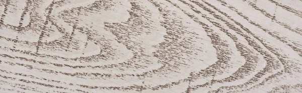 Tiro panorâmico de superfície texturizada de madeira cinza com espaço de cópia, vista superior — Fotografia de Stock