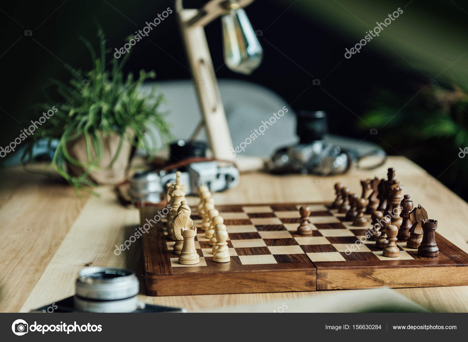 Antique Chess Table For Board Set A New