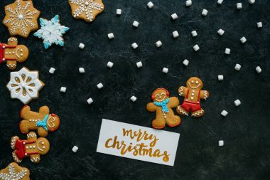 Noel gingerbreads, şekerleme ve tebrik kartı