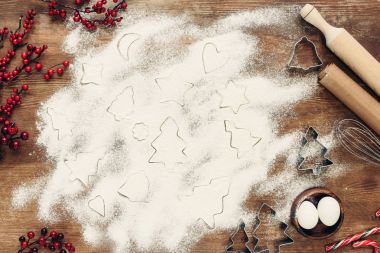 Noel kurabiyeleri hazırlama