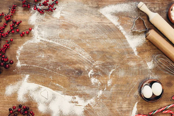 Ingredients for dough and utensils — Stock Photo, Image