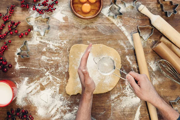 Gingerbread dough for christmas cookies — Stock Photo, Image