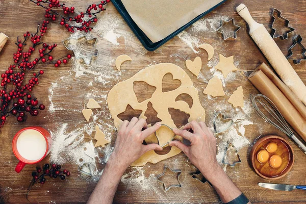 Підготовка Різдвяне печиво — стокове фото