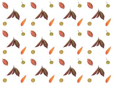 kurutulmuş yaprakları çiçek desenli