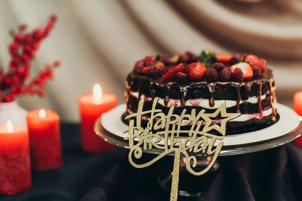 Buona torta di compleanno — Foto Stock