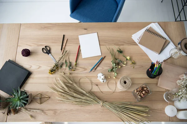 Florist workplace in office — Stock Photo