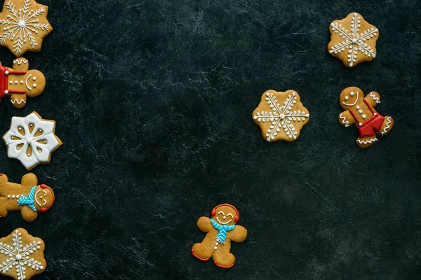 Pan di zenzero fatti in casa con glassa — Foto stock