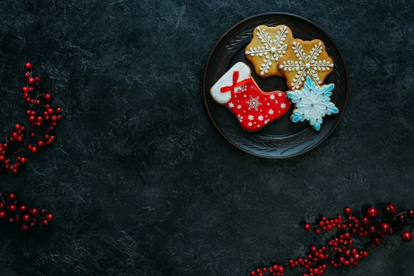 Homemade gingerbreads on plate — Stock Photo