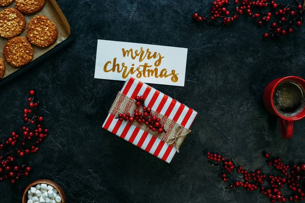 Caja de regalo de Navidad - foto de stock